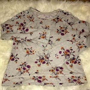 Size large floral top.